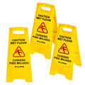 Alpine Industries 24" Caution Wet Floor Sign, PK3 499-3